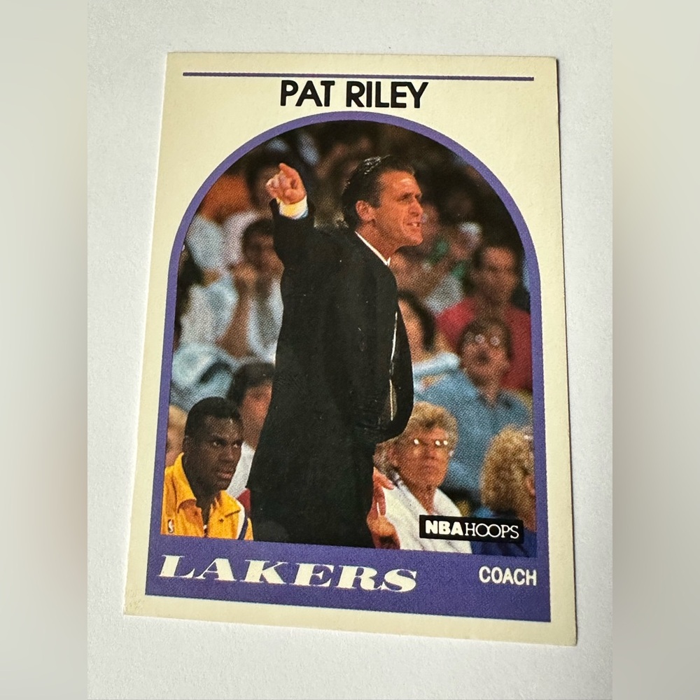 Pat Riley Lakers Coach Trading Card - Purple Border